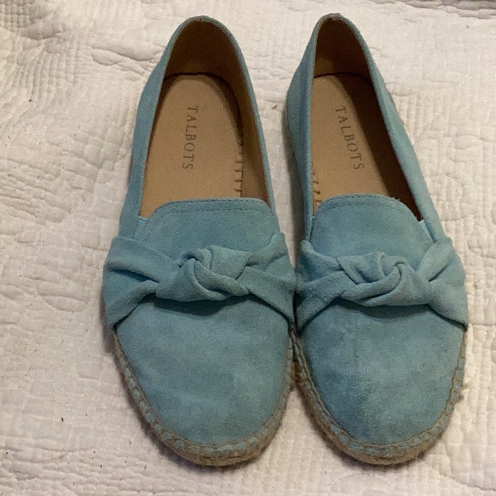 Talbots suede leather espadrilles. Size 7 Like new.